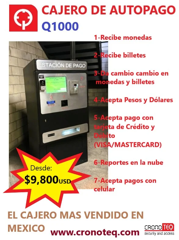 Cajero de autopago básico para estacionamiento