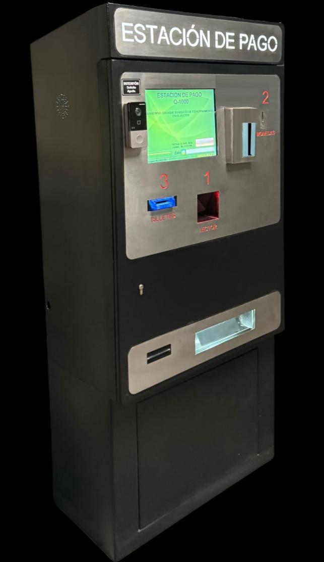 Cajero automático Q1000R para estacionamientos, estación de pago inteligente