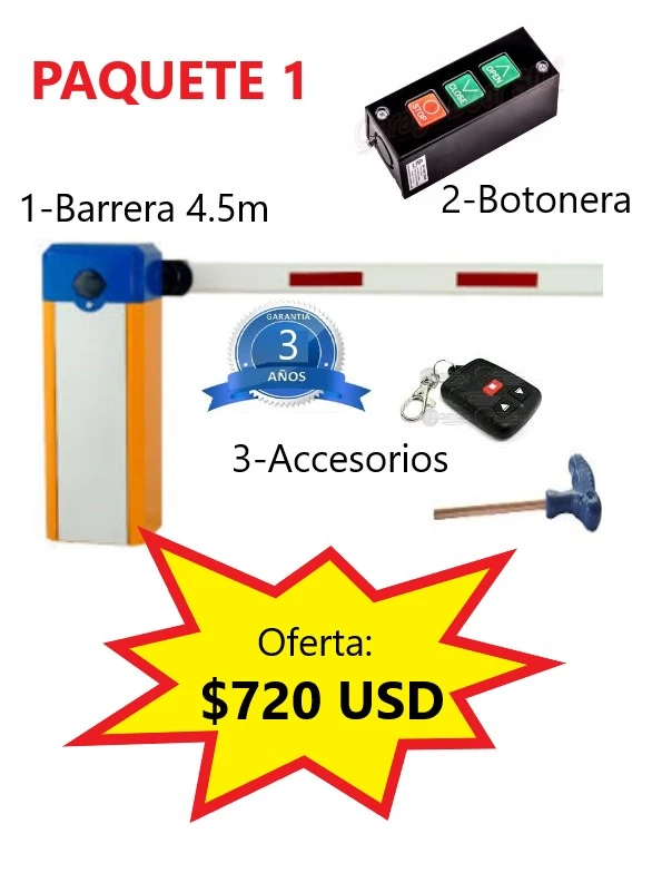 Barrera vehicular WeJoin básica con control remoto